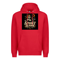 Red Spooky Season Social Club Premium Hoodie - Merry & Macabre