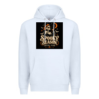 White Spooky Season Social Club Premium Hoodie - Merry & Macabre