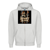 Dove Grey Spooky Season Social Club Zipper Hoodie - Merry & Macabre