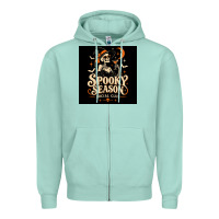 Seafoam Spooky Season Social Club Zipper Hoodie - Merry & Macabre