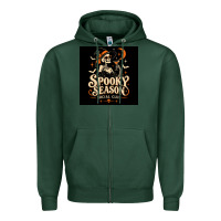 Sports Green Spooky Season Social Club Zipper Hoodie - Merry & Macabre