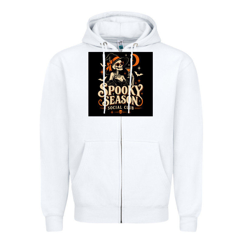 Spooky Season Social Club Zipper Hoodie by Merry & Macabre | Teevron