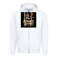 White Spooky Season Social Club Zipper Hoodie - Merry & Macabre