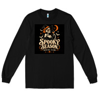 Black Spooky Season Social Club Long Sleeve Tee - Merry & Macabre
