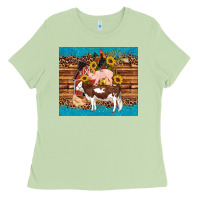 Matcha western farm cow pig rooster chick farm chicken barn Ladies Tee - Artiststas