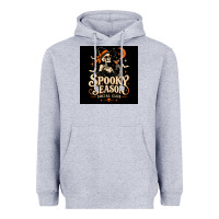 Heather Grey Spooky Season Social Club Heavyweight Hoodie - Merry & Macabre