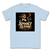 Dusty Blue Spooky Season Social Club Classic Tee - Merry & Macabre