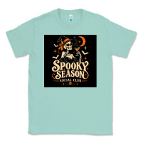 Seafoam Spooky Season Social Club Classic Tee - Merry & Macabre