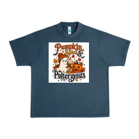 Midnight Navy Pumpkin Spice & Potergeist Urban Heavy Tee - Merry & Macabre