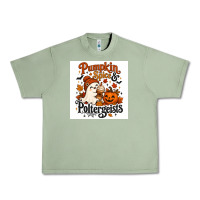 Oil Green Pumpkin Spice & Potergeist Urban Heavy Tee - Merry & Macabre