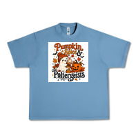 Pebble Blue Pumpkin Spice & Potergeist Urban Heavy Tee - Merry & Macabre