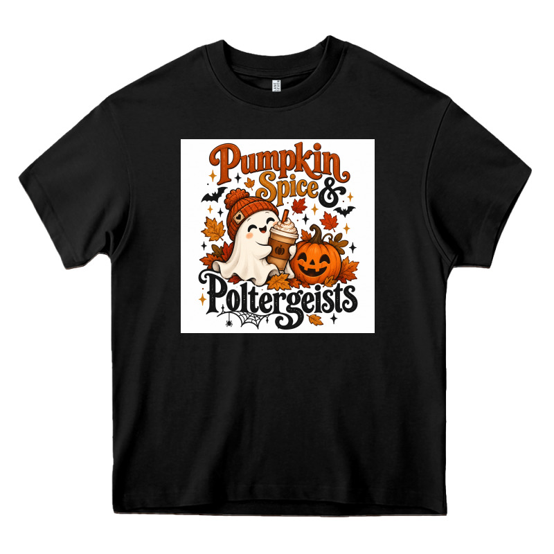 Pumpkin Spice & Potergeist Heavy Core Tee by Merry & Macabre | Teevron