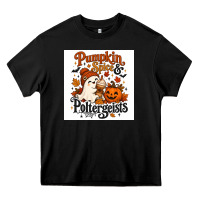 Black Pumpkin Spice & Potergeist Heavy Core Tee - Merry & Macabre