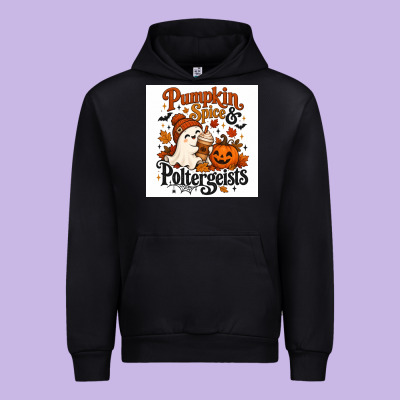 Pumpkin Spice & Potergeist Urban Hoodie Designed By Merry & Macabre