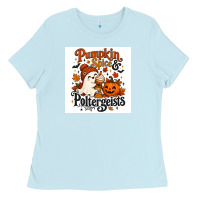 Baby Blue Pumpkin Spice & Potergeist Ladies Tee - Merry & Macabre
