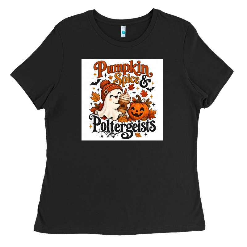 Pumpkin Spice & Potergeist Ladies Tee by Merry & Macabre | Teevron