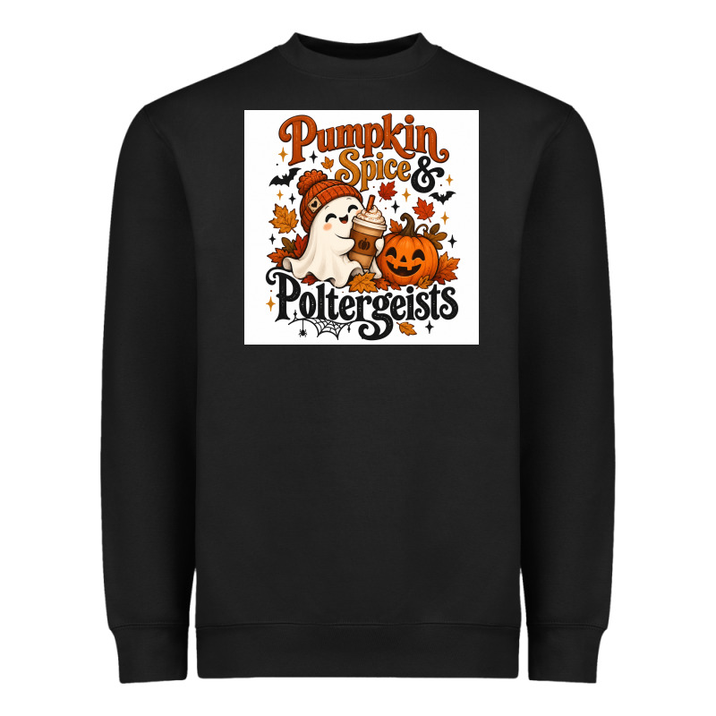 Pumpkin Spice & Potergeist Heavyweight Sweatshirt by Merry & Macabre | Teevron