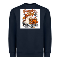 Navy Pumpkin Spice & Potergeist Heavyweight Sweatshirt - Merry & Macabre