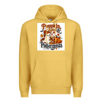 Antique Gold Pumpkin Spice & Potergeist Premium Hoodie - Merry & Macabre