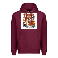 Burgundy Pumpkin Spice & Potergeist Premium Hoodie - Merry & Macabre