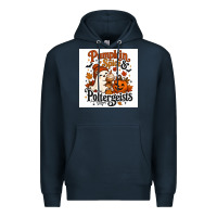 Navy Pumpkin Spice & Potergeist Premium Hoodie - Merry & Macabre