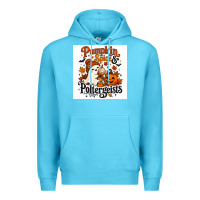 Ocean Blue Pumpkin Spice & Potergeist Premium Hoodie - Merry & Macabre
