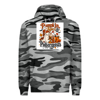 Slate Camo Pumpkin Spice & Potergeist Premium Hoodie - Merry & Macabre