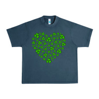 Midnight Navy shamrock heart Urban Heavy Tee - Artiststas