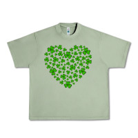 Oil Green shamrock heart Urban Heavy Tee - Artiststas