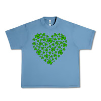 Pebble Blue shamrock heart Urban Heavy Tee - Artiststas