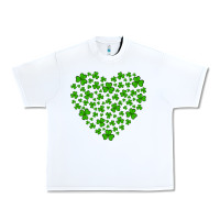White shamrock heart Urban Heavy Tee - Artiststas