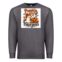 Charcoal Heather Pumpkin Spice & Potergeist Premium Sweatshirt - Merry & Macabre