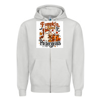 Dove Grey Pumpkin Spice & Potergeist Zipper Hoodie - Merry & Macabre