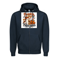 Navy Pumpkin Spice & Potergeist Zipper Hoodie - Merry & Macabre