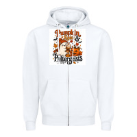 White Pumpkin Spice & Potergeist Zipper Hoodie - Merry & Macabre