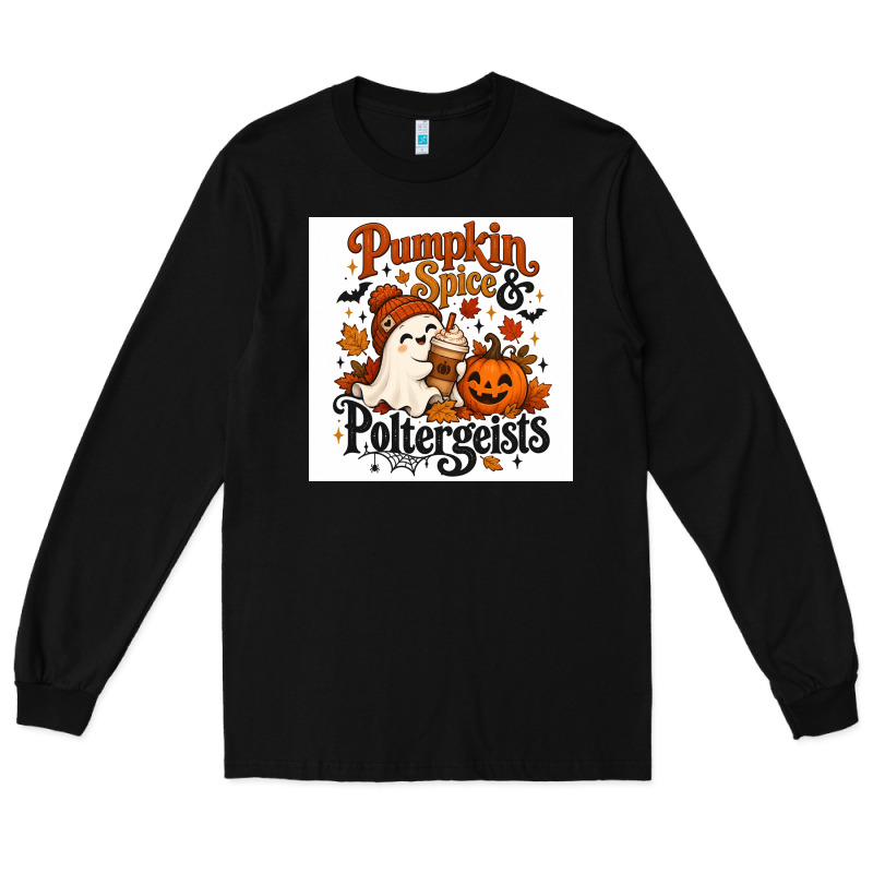 Pumpkin Spice & Potergeist Long Sleeve Tee by Merry & Macabre | Teevron