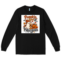 Black Pumpkin Spice & Potergeist Long Sleeve Tee - Merry & Macabre