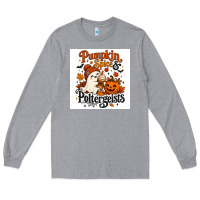 Heather Grey Pumpkin Spice & Potergeist Long Sleeve Tee - Merry & Macabre