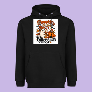 Pumpkin Spice & Potergeist Heavyweight Hoodie Designed By Merry & Macabre