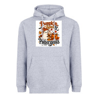 Heather Grey Pumpkin Spice & Potergeist Heavyweight Hoodie - Merry & Macabre