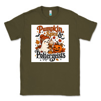 Army Green Pumpkin Spice & Potergeist Classic Tee - Merry & Macabre