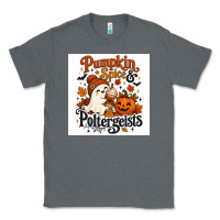 Charcoal Heather Pumpkin Spice & Potergeist Classic Tee - Merry & Macabre