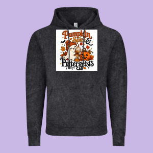 Pumpkin Spice & Potergeist Vintage Hoodie Designed By Merry & Macabre