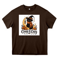 Chocolate Brown Creep it Cozy Heavy Core Tee - Merry & Macabre