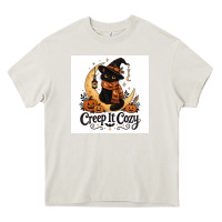 Cream Creep it Cozy Heavy Core Tee - Merry & Macabre