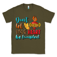 Army Green Don't Let Your Heart Be Troupled Classic Tee - BundleAndBundleShop