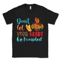 Black Don't Let Your Heart Be Troupled Classic Tee - BundleAndBundleShop