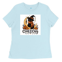 Baby Blue Creep it Cozy Ladies Tee - Merry & Macabre