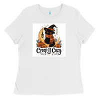 White Creep it Cozy Ladies Tee - Merry & Macabre