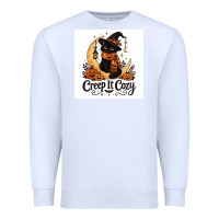 White Creep it Cozy Premium Sweatshirt - Merry & Macabre